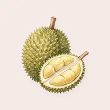 Durian à l'aquarelle